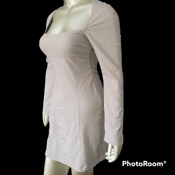 Zara checked square neck dress - Picture 2 of 11